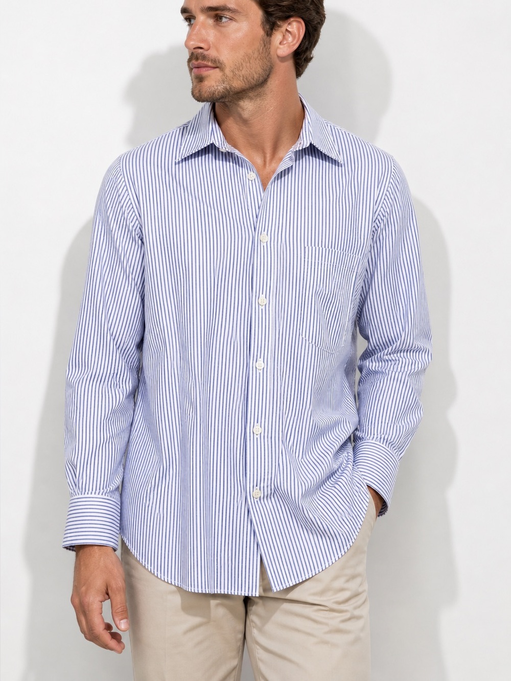 Geoffrey Beene Pinpoint Oxford Button Front Shirt